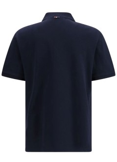 thom browne polo hombre short sleeve rib cuff polo w/ engineered 4 bar stripe in cl - mjp110p00050 415
