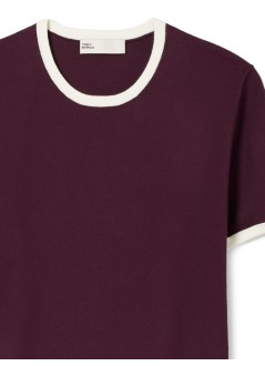 tory burch top womancontrast-trim viscose t-shirt - 179228601 601