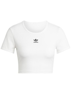 adidas originals top mujer ess rib tee - jc9026 white