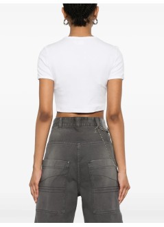 adidas originals top mujer ess rib tee - jc9026 white