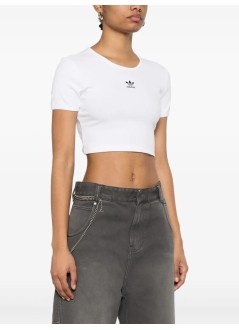 adidas originals top mujer ess rib tee - jc9026 white