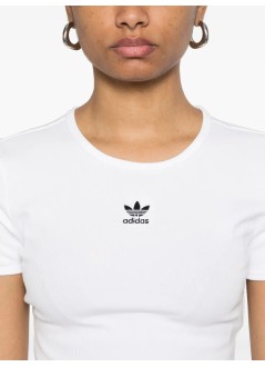 adidas originals top mujer ess rib tee - jc9026 white