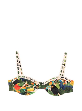 farm rio bikini bra womanbird leaves underwire bikini top - 344734 26015
