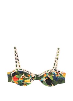 farm rio bikini sujetador mujer bird leaves underwire bikini top - 344734 26015