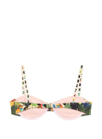 farm rio bikini bra womanbird leaves underwire bikini top - 344734 26015 2