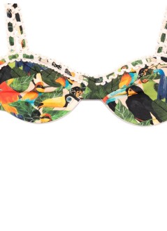 farm rio bikini sujetador mujer bird leaves underwire bikini top - 344734 26015