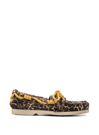 golden goose casual womanboat mocassin horsy leopard upper with accessories and deco - gwf00883f008319 81487