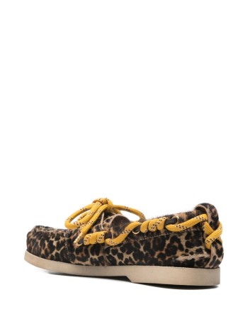 golden goose casual womanboat mocassin horsy leopard upper with accessories and deco - gwf00883f008319 81487 2