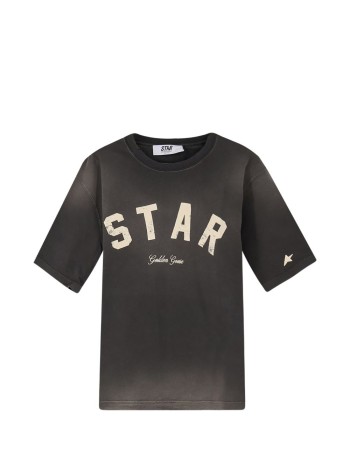 golden goose camiseta hombre star/ unisex relaxed fit t-shirt/ cotton jersey/ sunfaded w - gup01873p002419 60666