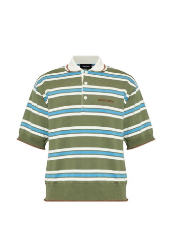 dsquared knitwear manstriped knit polo - s74ha1594d13195 961