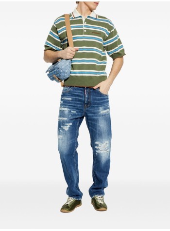 dsquared knitwear manstriped knit polo - s74ha1594d13195 961 2