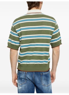 dsquared punto hombre striped knit polo - s74ha1594d13195 961