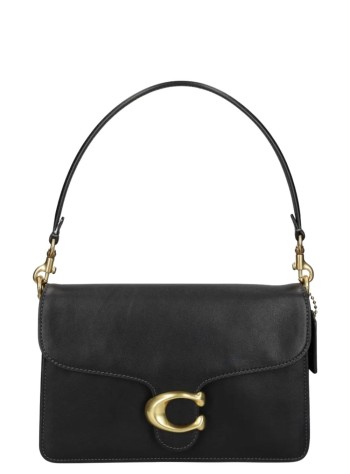 coach crossbody womansoft grain leather chain tabby shoulder bag with chain - cy919 b4 black