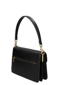 coach crossbody mujer soft grain leather chain tabby shoulder bag with chain - cy919 b4 black