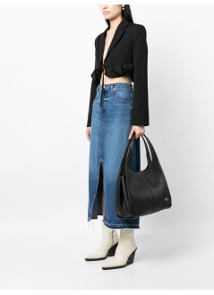 coach handbag womanpolished pebble leather lana shoulder bag - cm544 b4 black