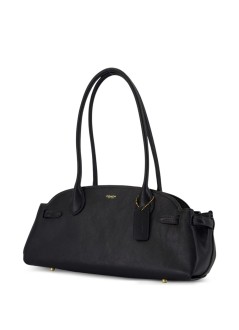 coach handbag mujer glazed leather empire carryall 34 - ccm57 b4 black