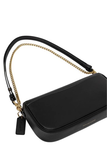 coach crossbody mujer refined calf leather brook flap chain bag - can90 b4 black 2
