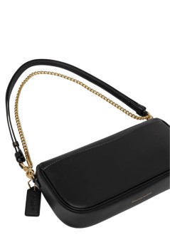 coach crossbody mujer refined calf leather brook flap chain bag - can90 b4 black