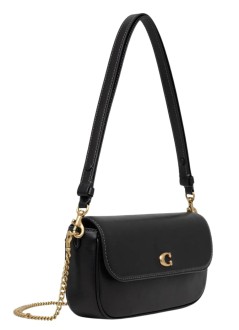 coach crossbody mujer refined calf leather brook flap chain bag - can90 b4 black