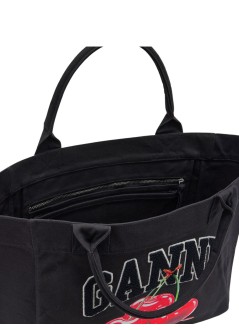 ganni handbag mujer medium trapeze shopper cherry printed - b2110038 252