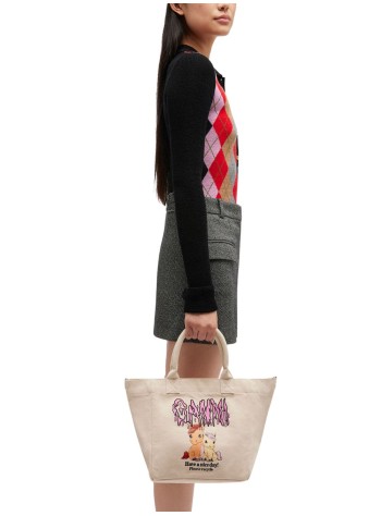 ganni crossbody womansmall easy shopper pony printed - b2110039 135 2