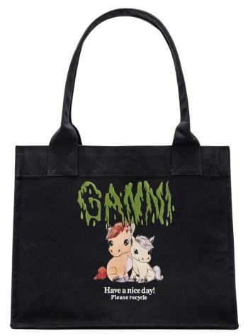 ganni handbag womanlarge easy shopper pony printed - b2110043 252
