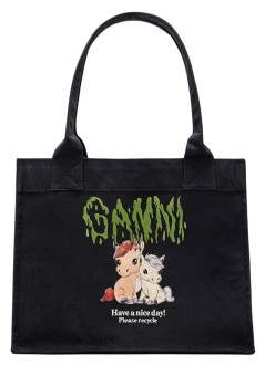 ganni handbag mujer large easy shopper pony printed - b2110043 252