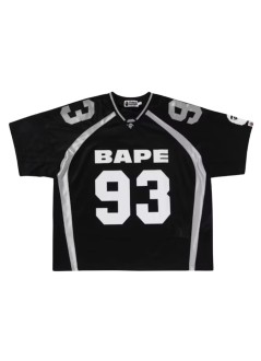 bape camiseta hombre line camo jacquard relaxed fit football jersey m - 1l80109312 black