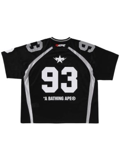 bape camiseta hombre line camo jacquard relaxed fit football jersey m - 1l80109312 black