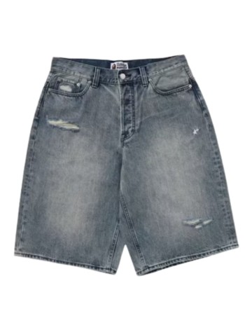 bape short pant mansta relaxed fit denim shorts m - 1l80151302 light indigo