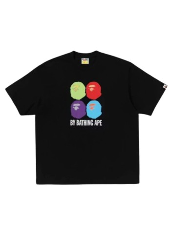 bape camiseta hombre multi ape head by bathing ape relaxed fit tee m - 1l80110318 black
