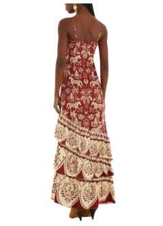 farm rio dress womanharas dark red sleeveless maxi dress - 344126 26058