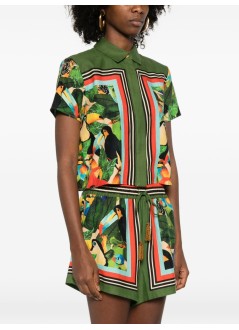 farm rio camiseria mujer bird leaves shirt - 344737 26015
