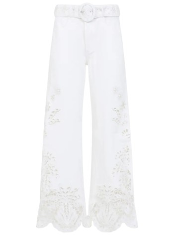 farm rio pant  womanboho beauty richielieu white pants - 349731 l0025