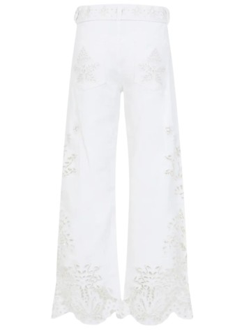 farm rio pant  womanboho beauty richielieu white pants - 349731 l0025 2