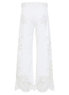 farm rio pant  womanboho beauty richielieu white pants - 349731 l0025