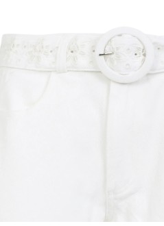 farm rio pant  womanboho beauty richielieu white pants - 349731 l0025