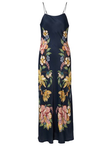 farm rio dress womanmaira floral dark blue maxi dress - 359537 26059