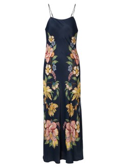 farm rio dress womanmaira floral dark blue maxi dress - 359537 26059