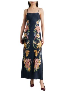 farm rio dress womanmaira floral dark blue maxi dress - 359537 26059