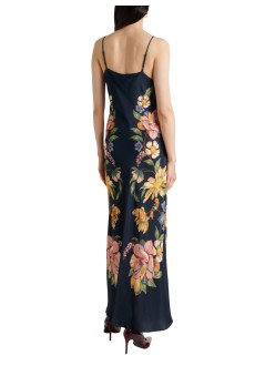 farm rio dress womanmaira floral dark blue maxi dress - 359537 26059