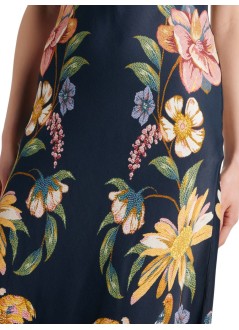 farm rio dress womanmaira floral dark blue maxi dress - 359537 26059