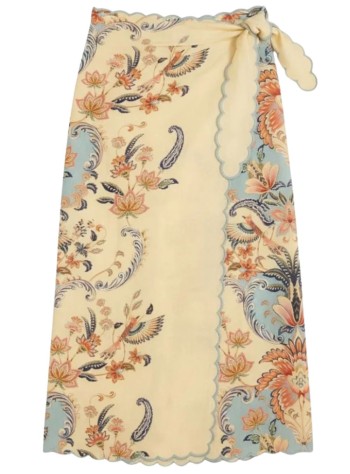 farm rio falda mujer boho beauty butter midi skirt - 348847 26016