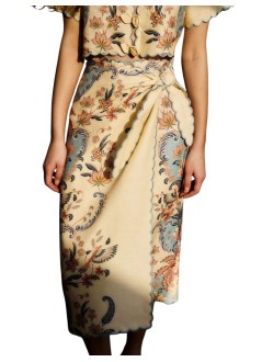 farm rio falda mujer boho beauty butter midi skirt - 348847 26016