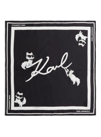 karl lagerfeld neckwear mujer ikon signature silk scarf - b1w33083 999