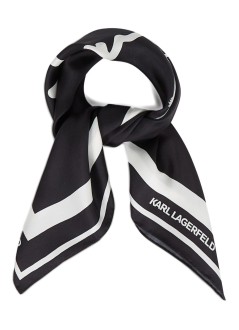 karl lagerfeld neckwear womanikon signature silk scarf - b1w33083 999