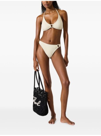 karl lagerfeld bikini panties womancrochet high leg cheeky w ring - b1w46035 b09 2