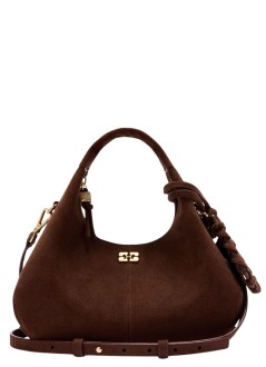 ganni handbag womanhobo mini recycled suede pelinova - b2070016 979