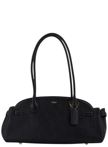 coach handbag mujer glazed leather empire carryall 34 - ccm57 b4 bk