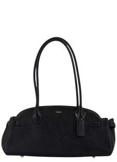 coach handbag mujer glazed leather empire carryall 34 - ccm57 b4 bk